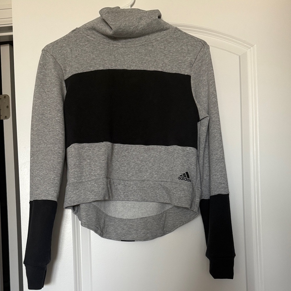 Adidas Women's Two-Tone Cowl Neck Sweater